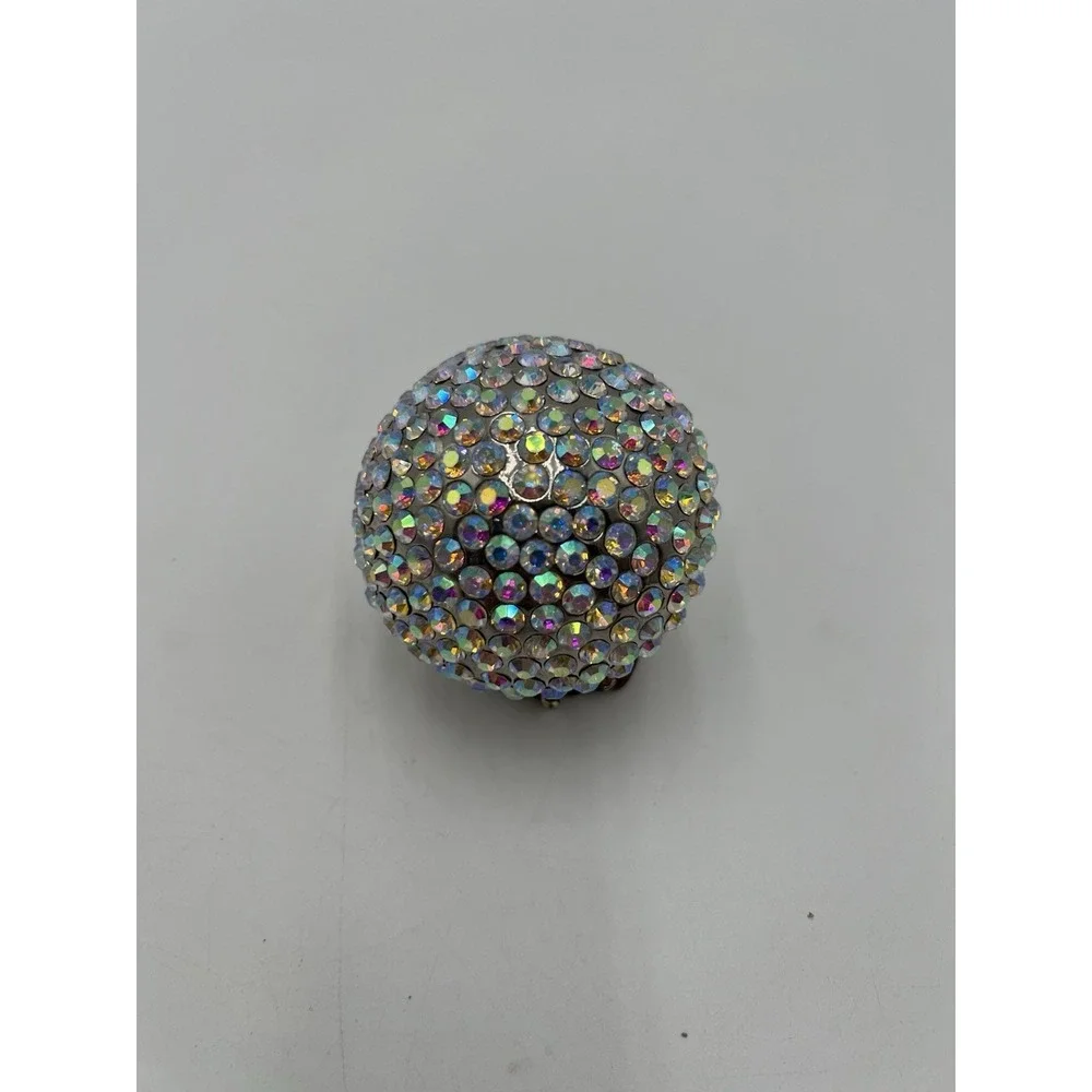 AB Crystal Mushroom Trinket Box Enamel Hinged Jewelry Keepsake‎ Box